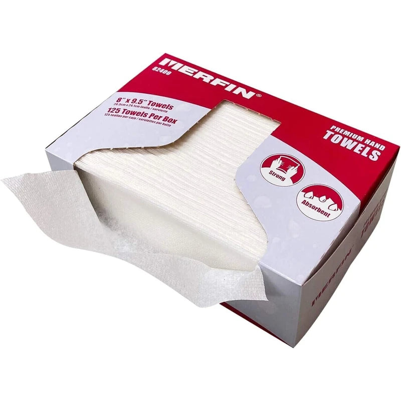 KC Republic Merfin High Absorption Folded Paper Towels 125 Box Multifold Hand Towels Qty 4