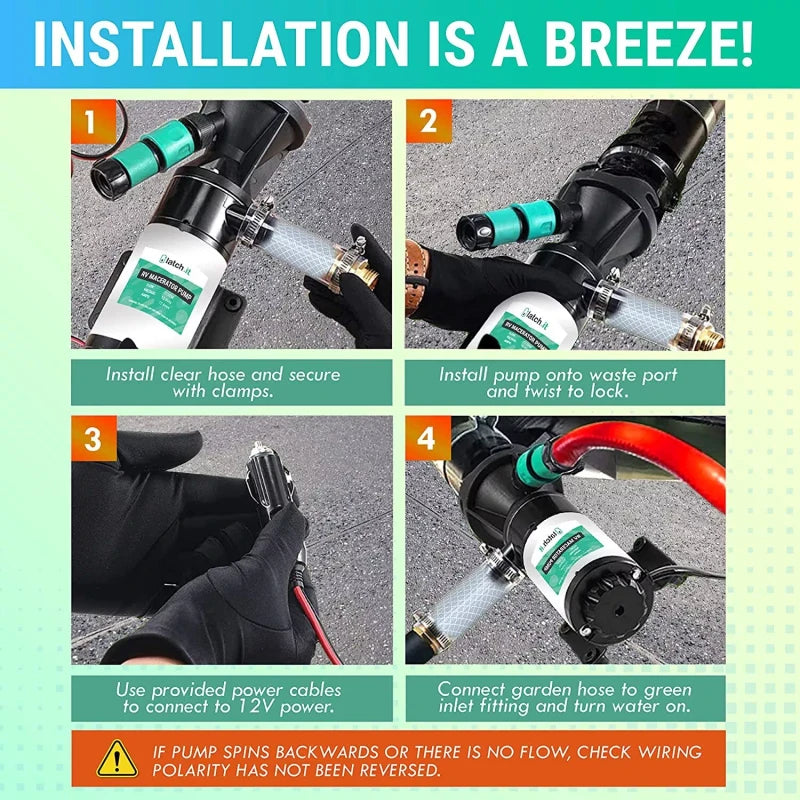 latch.it NEW LATCH.IT RV Macerator Pump | 12V Quick-Release