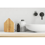 Relaxound Zwitscherbox Wood The Original Solid Wood Front Bamboo Bird Singing Natural Sounds Forest Atmosphere Soundbox