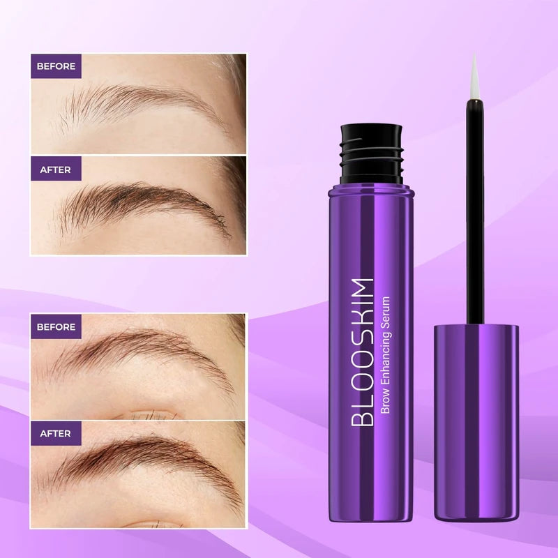 Blooskim Eyebrow Growth Serum for Women & Men – Natural Brow Enhancing Serum to Grow Thicker, Fuller Brows Fast – Nourishing Eyebrow Hair Growth - 0.17 fl oz