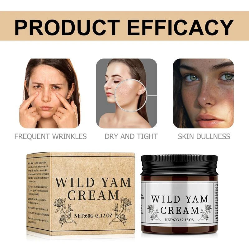Wild Yam Skin Cream, Natural Relief for Menopause Dry Skin, Menopause Botanical Balancing Body Cream, Skin Care Product for Women and Men - Specification: 1 Count, Net Weight: 60g