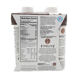 Evolve Plant Based Protein Shake, Double Chocolate, 20g Vegan Protein, Dairy Free, No Artificial Sweeteners, Non-GMO, 10g Fiber, 11oz, (4 Pack)