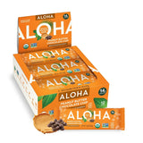 ALOHA Organic Plant Based Protein Bars |Peanut Butter Chocolate Chip | 1.98oz (Pack of 12) | Vegan, Low Sugar, Gluten Free, Paleo, Low Carb, Non-GMO, Stevia Free, Soy Free, No Sugar Alcohols