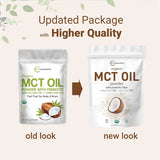 Organic MCT Oil Powder with Prebiotic Fiber,1 Pound(16 Ounce), Fast Fuel for Body and Brain, C8 MCT Oil for Coffee Creamer, No GMOs, Keto Diet, Vegan