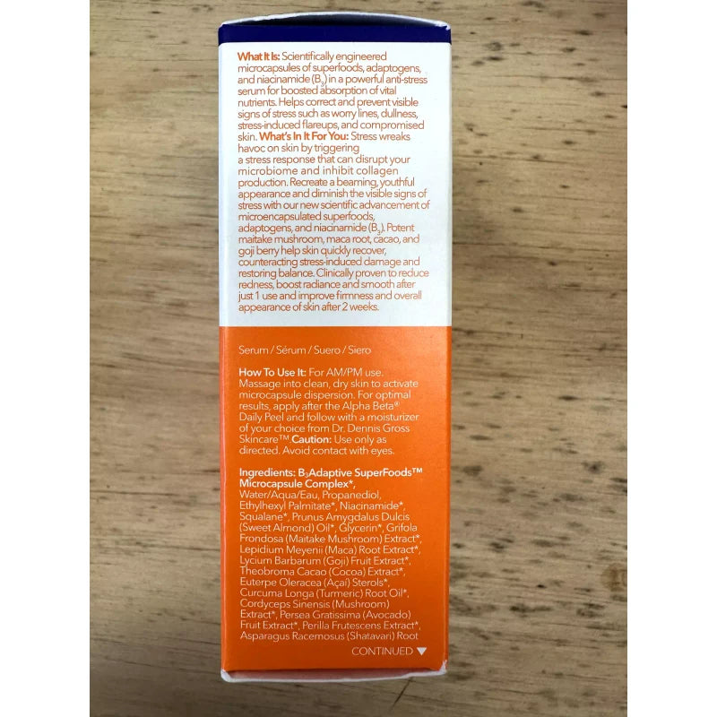 Dr. Dennis Gross Dr Dennis Gross B3 Adaptive Superfoods Stress Rescue Super Serum 1 oz / 30 ml