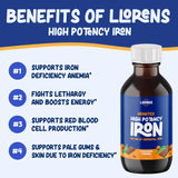 Hematex Iron Supplement High Potency Liquid Iron for Adults by Hematex - 100mg Polysaccharide Iron Complex Iron Supplements for Anemia and Iron Deficiency (Chocolate Caramel Flavor)