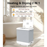 Towel Warmer, 35L Large Folding Heated Towel Warmer for Bathroom, Heating & Drying Modes, Timer Function, LED Display, Built-in Hooks, Fits Up to Two 70"X80" Oversized Towels, Large Blankets, Bathrobe