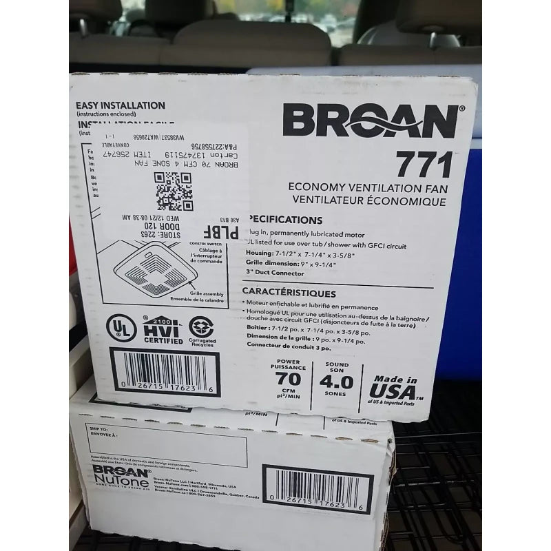 Broan Ventilation Fan Bathroom Wall Ceiling Ventilation Fan Economy 771