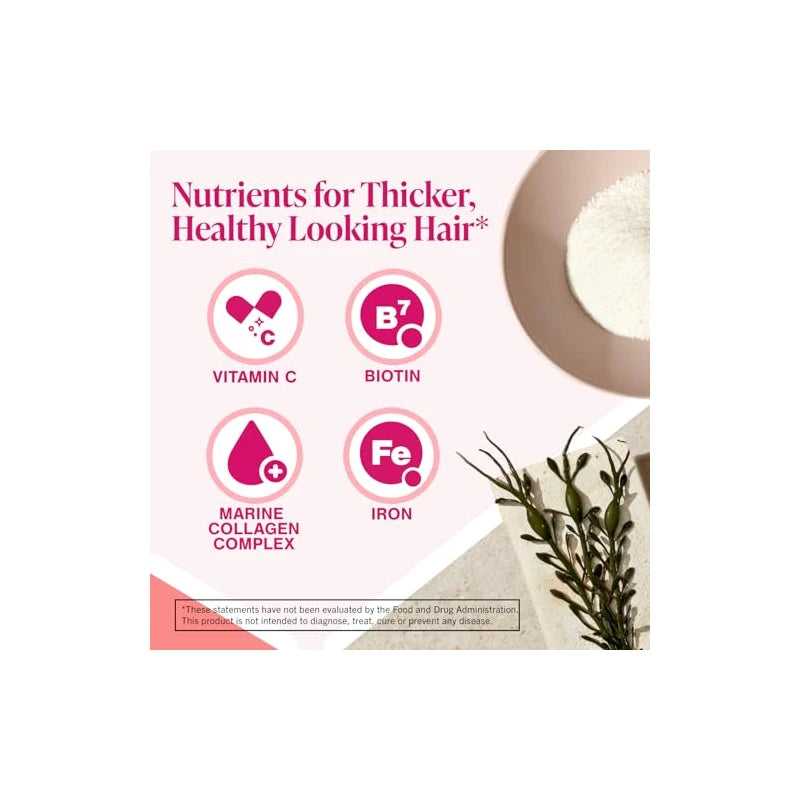 Viviscal Viviscal Hair Growth Supplements for Women, Dietary Hair Supplement Tablets With AminoMar Collagen Complex, Biotin, Zinc, Vitamin C, and Iron, Nourish Thinning Hair, 30 Day Supply, 60 Count