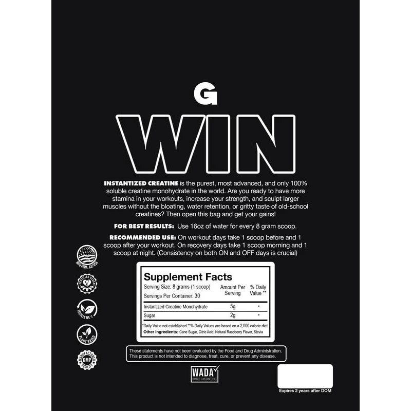 Gains In Bulk Sour Raspberry Instantized Creatine - Ultimate Supplement for Muscle Growth