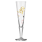 Ritzenhoff 6031004 Champagne Glass 200 ml - Goldnacht Duett F23 Series - 2 x Designer Piece with Real Gold - Made in Germany