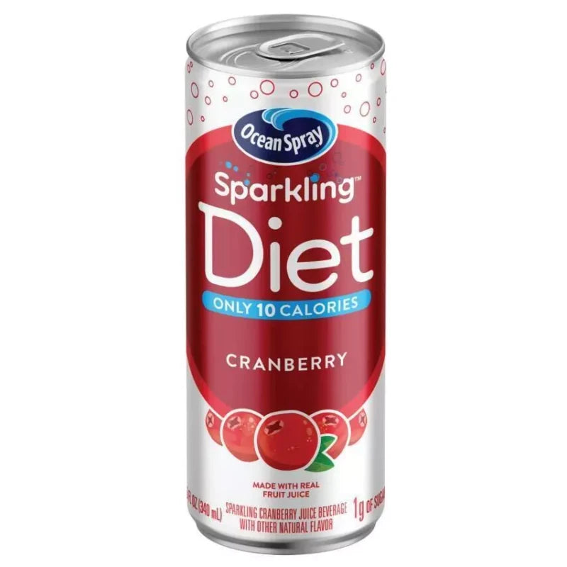 Ocean Spray (24 Pack) Ocean Spray Sparkling Diet Cranberry Juice Drink, Low Sugar, 11.5 Oz