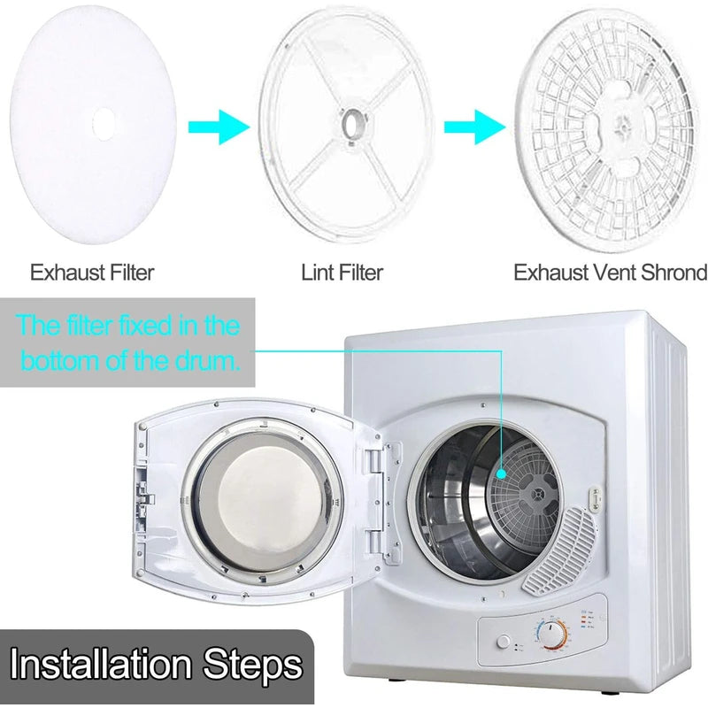 10 PCS Dryer Exhaust Filter for Panda Dryer Filter-365 days QA-Universal Lint Filter Cloth Dryer Replacement Include 8 Exhaust Filters & 2 Air Intake Filters for Magic Chef/Son ya-BY AMI PARTS