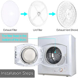 10 PCS Dryer Exhaust Filter for Panda Dryer Filter-365 days QA-Universal Lint Filter Cloth Dryer Replacement Include 8 Exhaust Filters & 2 Air Intake Filters for Magic Chef/Son ya-BY AMI PARTS