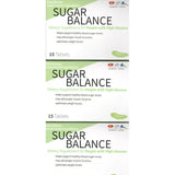 GSL Technology 3 Pack Sugar Balance Supplement for People with High Glucose 45 Tablets