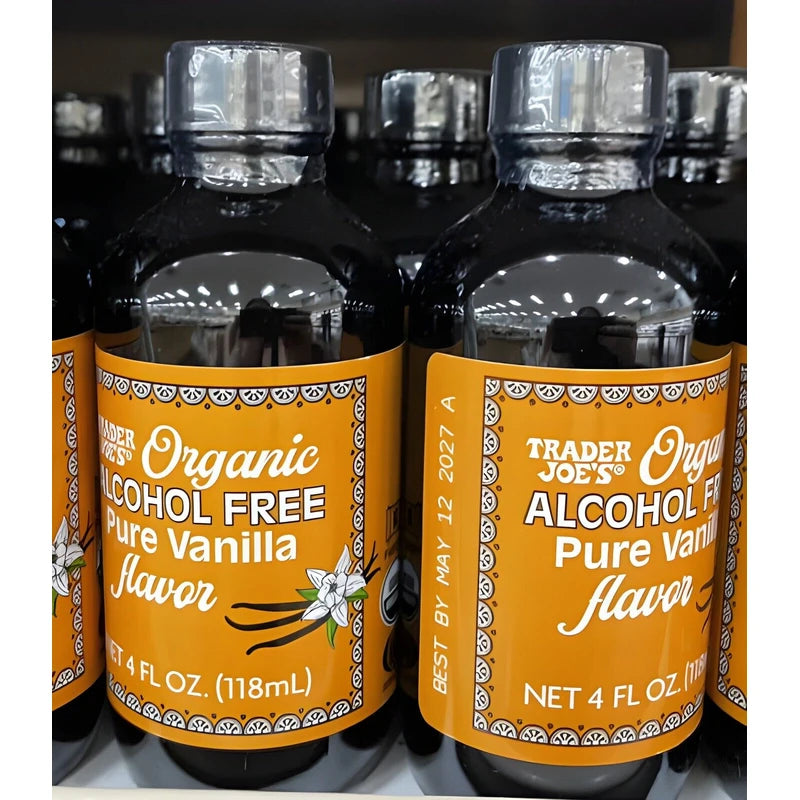 Trader Joe's 2 PACKS Trader Joe's Organic Pure Vanilla Flavor Alcohol Free 4 fl oz