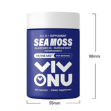 VIVONU Seamoss Ashwagandha - 60 Count - Seamoss 7000mg,Ashwagandha 2000mg, Black Seed Oil 4000mg, Turmeric 2000mg, Burdock Root 2000mg, All in 1 Supplements