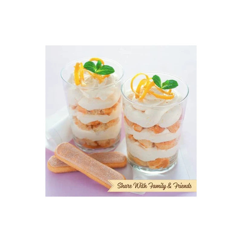 Matilde Vicenzi Vicenzovo Ladyfingers - Classic Italian Ladyfinger Biscuits for Tiramisu - Tray of 12 All-Natural, Kosher, Dairy Cookies - All Natural Pastries Baked In Italy - 7.05 oz (200g), 2 Pack