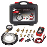 Powerbuilt Fuel System Diagnostic Kit, Pressure Test Gauge, Electrical System Issues, Adapters, Test Leads, Multimeter, Storage Case - 647959