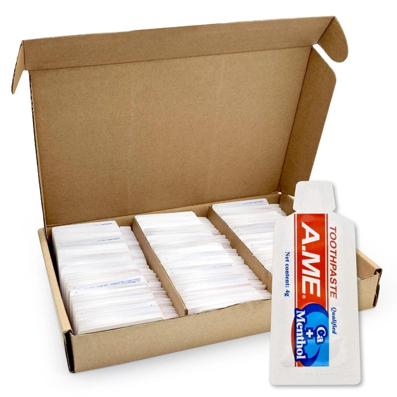 Bulk Travel Size Toothpaste, 0.15 Ounce (Bulk Pack - 144 Sachet) - Disposable Mini Toothpaste Travel Sized, Guests Toothpaste Fresh Scent Hotel Toiletries