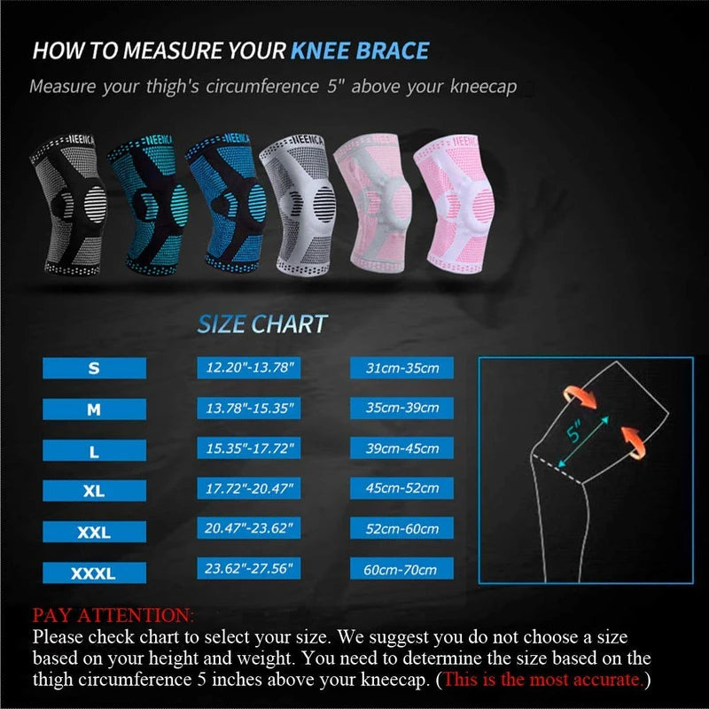 NEENCA Professional Knee Brace,Knee Compression Sleeve Support for Men Women with Patella Gel Pads & Side Stabilizers,Medical Grade Knee Pads for Running,Meniscus Tear,ACL,Arthritis,Joint Pain Relief