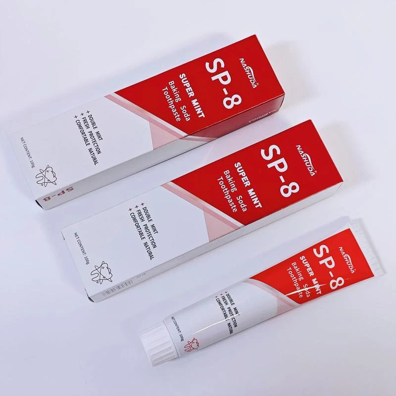 NASHUDA SP-8[Triple Whitening]Probiotic Whitening Toothpaste, Free of Fluoride,Hydrpxyapatite, Anti plaque, Oral Health Management - Specification: 3 PCS