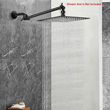 NearMoon Rain Shower Head, High Flow Stainless Steel Square Rainfall Shower, High Pressure Design, Awesome Shower Experience Even At Low Water Flow (10 Inch, Matte Black)