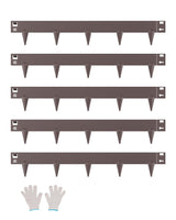 VEVOR Steel Landscape Edging, 5 Packs 39 x 3 in Rust-Resistant Metal Landscape Edging, Bendable Garden Edging Border, Heavy Duty Lawn Edging, Easy-to-Install, Flower Bed Yard Pathway Divider Brown