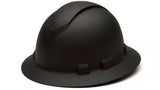 Pyramex Ridgeline Full Brim Hard Hat 4 Point Ratchet Matte Black Graphite Pattern