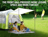 8/10 Person Instant Camping Tent, Pop-Up Family Tent for Instant Easy Setup, Spacious Interior, Includes Rainfly, Room Divider, Carry Bag, Backpacking Tents for Camping, Hiking, Sleepovers