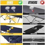 YELLOW JACKET Folding Camping Cot for Adults,600LBS Max Load,28" Wide Sleeping Cot with Removable Thick Mattress Portable Foldable Camping Bed with Carry Bag for Camp,Home,Office,Travel,Blue