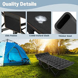 Slsy Oversized XXL Camping Cot for Adults with Mattress, Portable Sleeping Cots, Camp Bed with Carry Bag for Outdoor Travel, Beach, Hiking