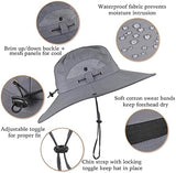 Outdoor Wide Brim Sun Hat with 2 Solar Fan Sun Bucket Hat for Men Women UPF 50+ Bucket Fishing & Beach Hat with Fan Built in