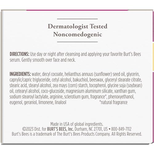 Burt's Bees Skin Care Stocking Stuffers, Face Moisturizer, Firming Face Cream, Anti-Aging Retinol Alternative, Moisturizing Natural Origin Skin Care Christmas Gifts, 1.8 Ounce