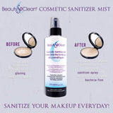 Beautysoclean Cosmetic Sanitizer Mist - (8.0 oz.) Makeup Sanitizing Spray for Powder-based Makeup Palettes & Pressed Cream Foundations, Bronzers, Concealers, Blushes, Eyeshadows.
