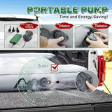 Tailgate Extendable Truck Bed Mattress with Built-in Pump, Heavy-Duty, Truck Bed Air Mattress for 5.5-5.8ft Full Size, Easy Setup, Large Carry Bag, Leak-Resistant Truck Mattress for Camping