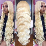 Arabella 613 Lace Front Wig Human Hair 13x4 Blonde Lace Front Wigs Human Hair 210% Density Body Wave 613 Frontal Wig Pre Plucked With Baby Hair (26inch, 613 13X4 body wave wig)