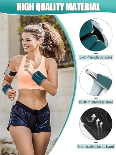 Wrist Ankle Weights Set of 2(1 lb/2 lbs Each) Adjustable Weights Training Intensity for Strength Training Walking Running Yoga Pilates Jogging for Women Men