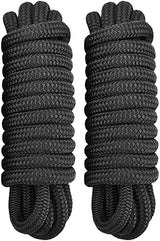 Dock Lines: 1/2" x 20' Double Braided Nylon Boat Dock Lines - Premium Boat Ropes for Secure Docking with 12" Loop - Marine Grade Boat Rope/Dock Line, Sturdy and Hi-Performance - 2 Pack