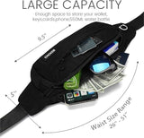 SINNO Large Crossbody Fanny Pack for Women Men Belt Bag With 4-Zipper Pockets for Travel Running Hiking Workout Dog Walking Outdoors Sport Fishing Waist Pack Bag Carrying All Phones