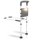 Agrish Bed Rails for Elderly Adults Safety - with Motion Light & Storage Pouch, Bedside Assist Bar with Support Legs for Seniors & Surgery Patients - Medical Bed Rail