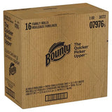 Bounty Paper Towels Quick Size, White, 16 Family Rolls = 40 Regular Rolls (Packaging May Vary)