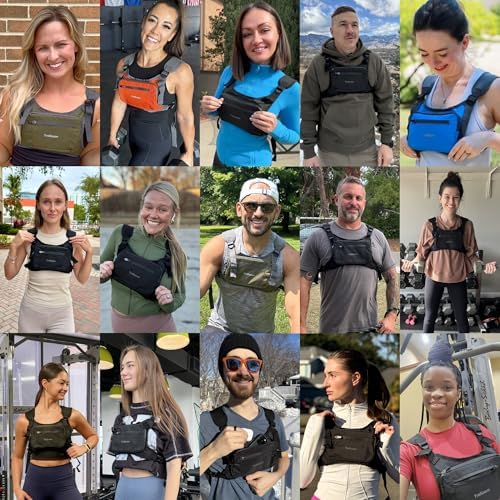 Running Chest Pack, Reflective Vest, Water Repellent, Phone Holder, Workout Bag for Runners, Cycling, Biking, EDC Pouch, Jogging Carrier, Hidden Pocket, Men & Women, Lightweight