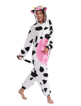 vavalad Adult Cow Onesie Costume Halloween Christmas Cosplay Cow Costumes Women Men
