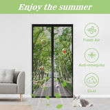 Magnetic Screen Door Closure Fit Door Size 38 x 82 Inch, BSHANO Mesh Door Curtain Screen Size 40"x 83" -36 Stronger Magnets,Heavy Duty,Hands Free Mesh Partition Keeps Bugs Out- Pet and Kid Friendly
