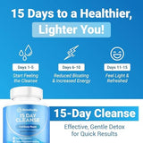 Rosabella 15 Day Cleanse – Full Body Detox & Colon Cleanse for Men & Women – Gut Cleanse Detox Pills for Digestive Health & Bloating Relief – Doctor-Formulated, Non-GMO, 30 Vegan Capsules