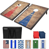 GoSports Portable Cornhole Sets, 8 Styles – Choose 4 x 2 ft or 3 x 2 ft - Boards Include 8 Bean Bags, Travel Case, and Game Rules