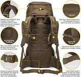 Mardingtop 60L Military Internal Frame Backpack for Hiking,Camping,Hunting,Rucksack Backpack with Rain Cover