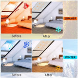 Reflective Foil Insulation, Double Reflective Bubble Insulation Sheet, Aluminum Foil Bubble Shield, Radiant Barrier Roll for RV Windows Weatherproofing (47''x 15Ft)