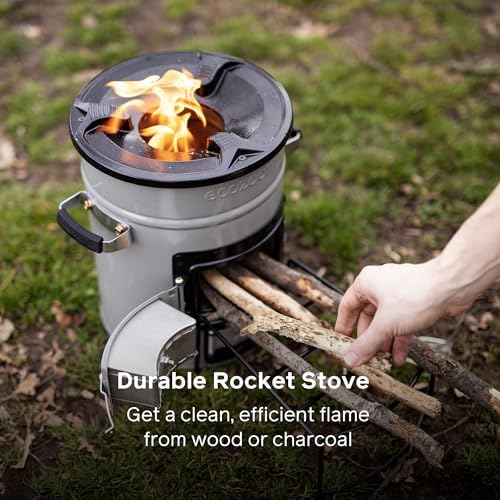 Rocket Stove Heavy Duty Portable Camp Stove for Outdoor Cooking